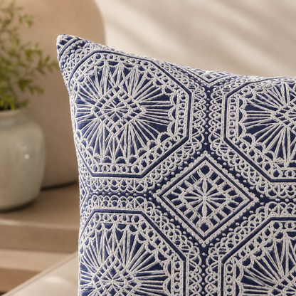 Karaca Home Monu Indigo Cushion 45 x 45 cm, 200.18.01.0672