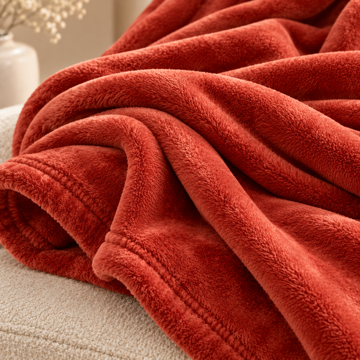 Karaca Home Fiona Welsoft TV Blanket 130 x 180 cm – Terracotta, 200.21.01.0277