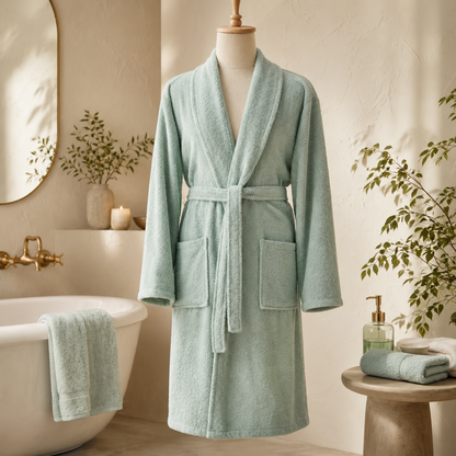 Karaca Home Lottie 100% Cotton Bathrobe Set - XL/XXL