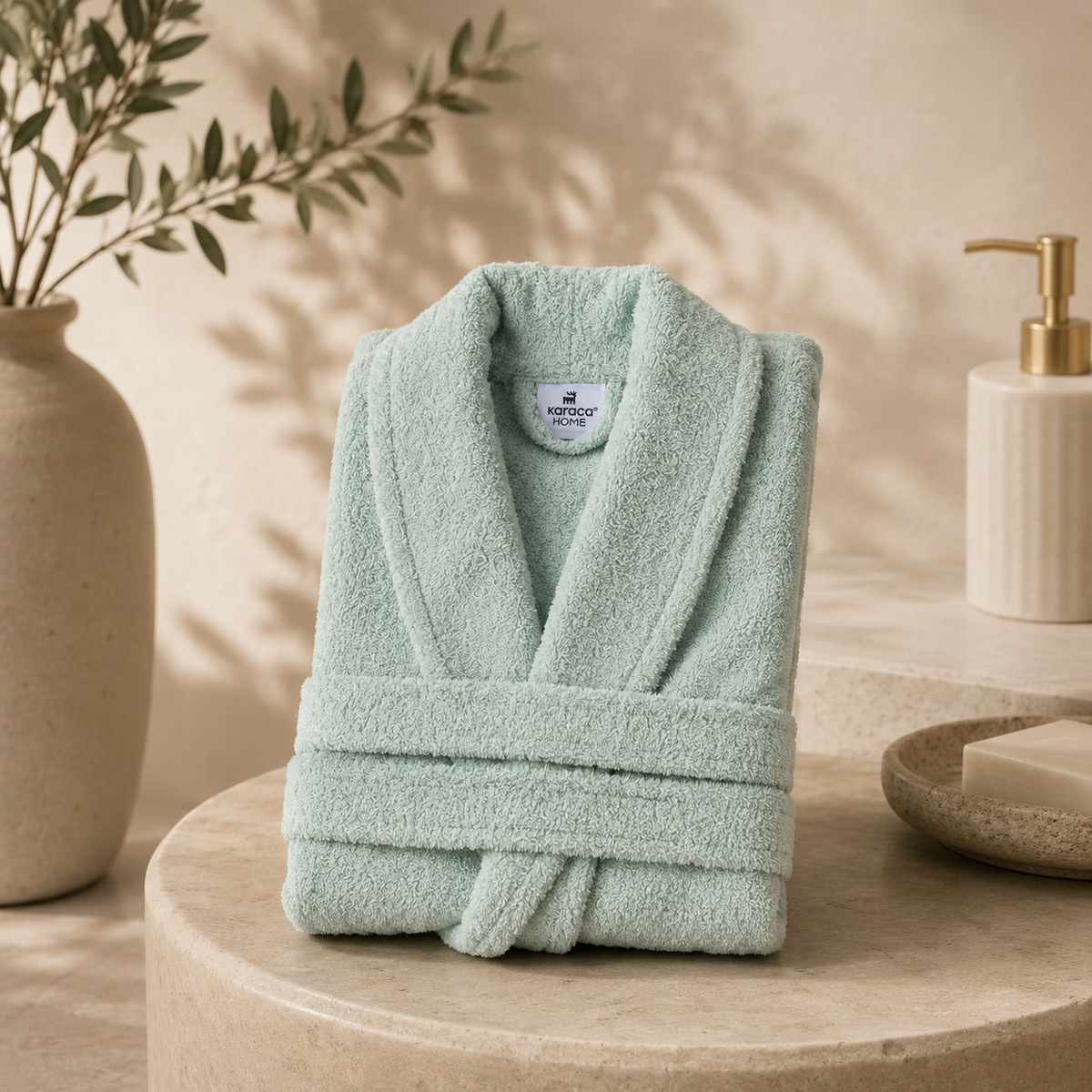 Karaca Home Lottie 100% Cotton Bathrobe Set - XL/XXL