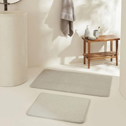 Karaca Home Figure Embos 2-Piece Bath Mat Set