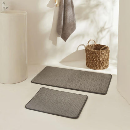 Karaca Home Figure Embos 2-Piece Bath Mat Set