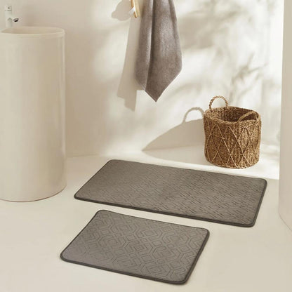 Karaca Home Figure Embos 2-Piece Bath Mat Set