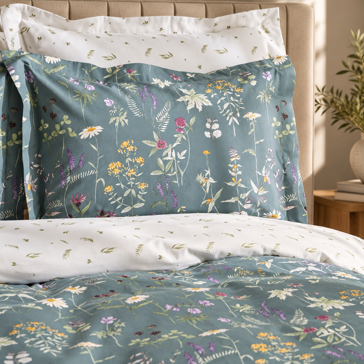 Karaca Home Evergreen 100% Cotton Single Duvet Cover Set 160x220 cm, 200.22.08.0009