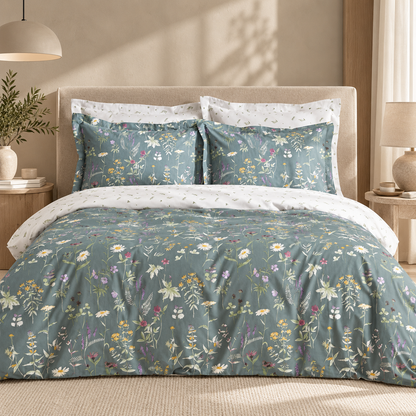 Karaca Home Evergreen 100% Cotton Single Duvet Cover Set 160x220 cm, 200.22.08.0009