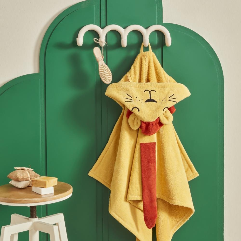 Karaca Home Baby Tiger Cotton Velvet Poncho, 200.22.11.0376