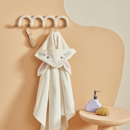 Karaca Home Baby Bunny 100% Cotton Velvet Poncho, 200.22.11.0377