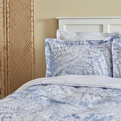 Karaca Home Hayley 100% Cotton Double Duvet Cover Set - Blue, 200.22.12.0045
