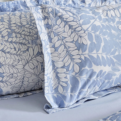 Karaca Home Hayley 100% Cotton Double Duvet Cover Set - Blue, 200.22.12.0045
