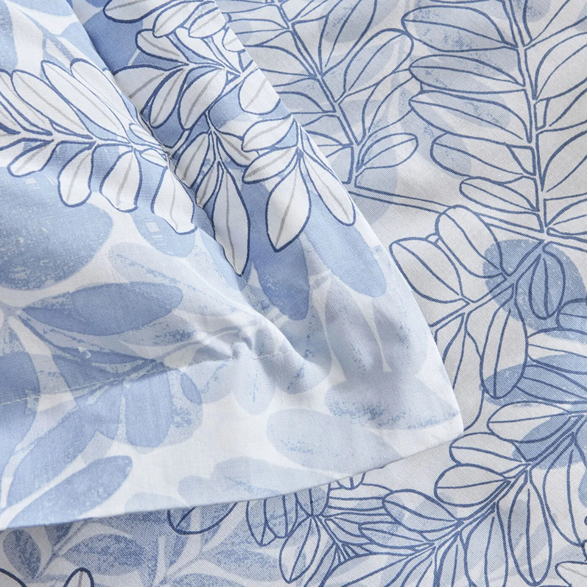 Karaca Home Hayley 100% Cotton Double Duvet Cover Set - Blue, 200.22.12.0045