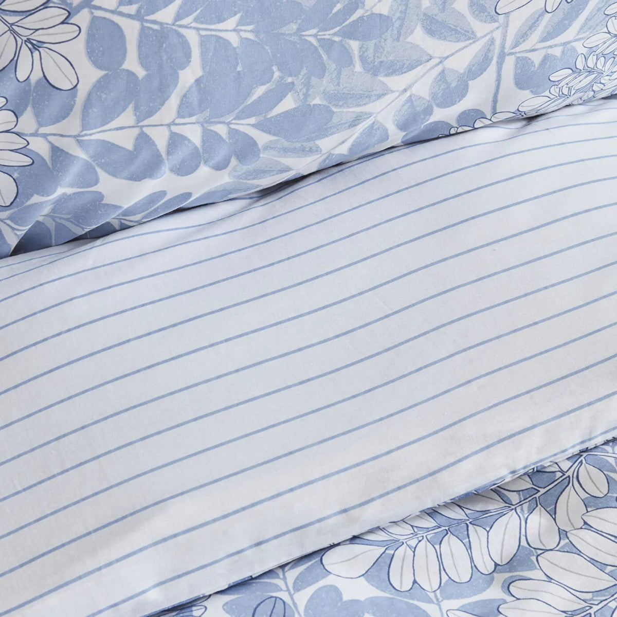 Karaca Home Hayley 100% Cotton Double Duvet Cover Set - Blue, 200.22.12.0045