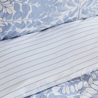 Karaca Home Hayley 100% Cotton Double Duvet Cover Set - Blue, 200.22.12.0045