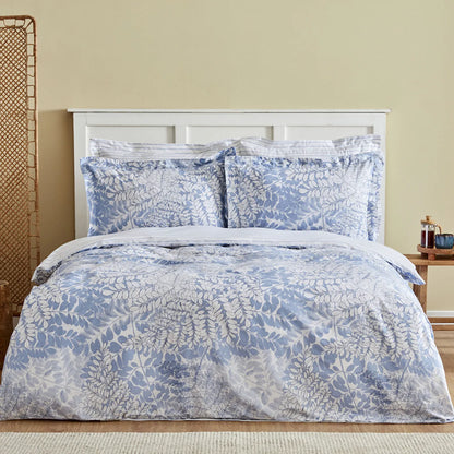 Karaca Home Hayley 100% Cotton Double Duvet Cover Set - Blue, 200.22.12.0045