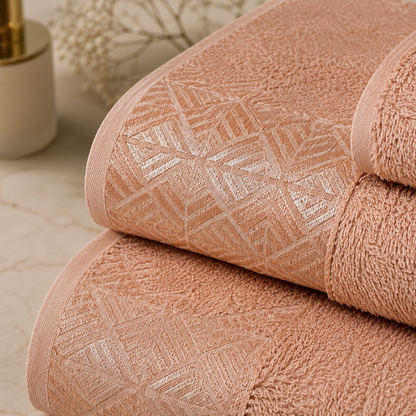 Karaca Home Lucia 4-Piece Hammam Towel Set – Powder/Grey, 200.22.14.0258