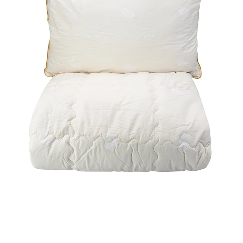 Karaca Home Single Wool Quilt - 1 Wool Pillow Gift, 200.15.01.0251
