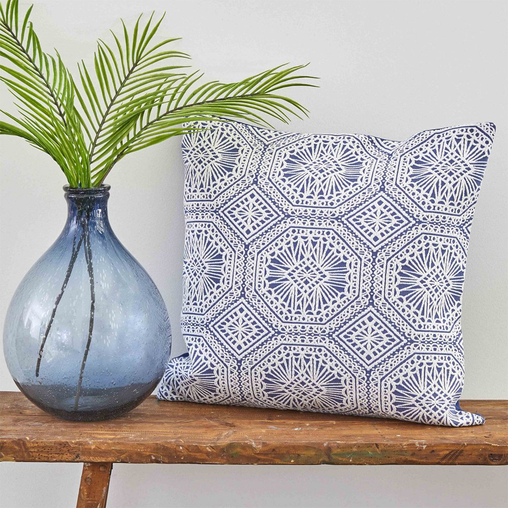 Karaca Home Monu Indigo Cushion 45 x 45 cm, 200.18.01.0672