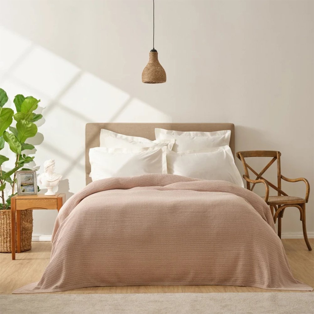 Karaca Home Back To Basic Single Knitted Blanket Dark Powder [170x220cm], 200.18.01.0951