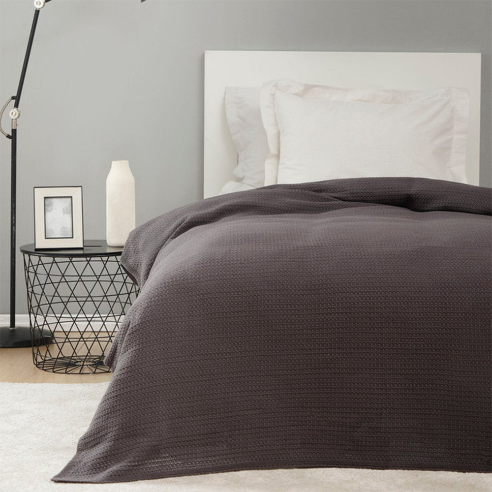 Karaca Home Back To Basic Anthracite Single Knitted Blanket [170x220cm], 200.18.01.0952