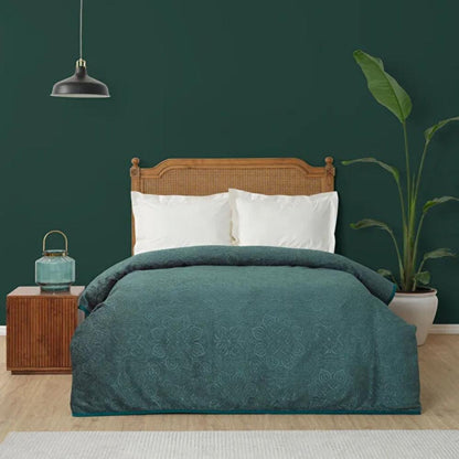 Karaca Home Scala Embossed Double Blanket 200 × 220 cm – Green, 200.18.01.0985