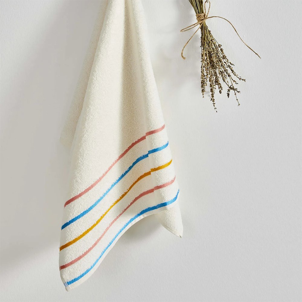 Karaca Home Choose-Happy Bordered Hand Towel 30 x 50 cm, 200.19.01.0325