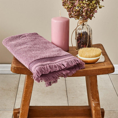Karaca Home Softy 100% Cotton Appliqued Face Towel 50 x 90 cm – Lilac, 200.19.01.0656