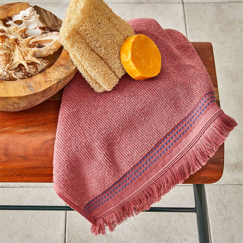 Karaca Home Softy 100% Cotton Applique Face Towels 50x90cm Red, 200.19.01.0659