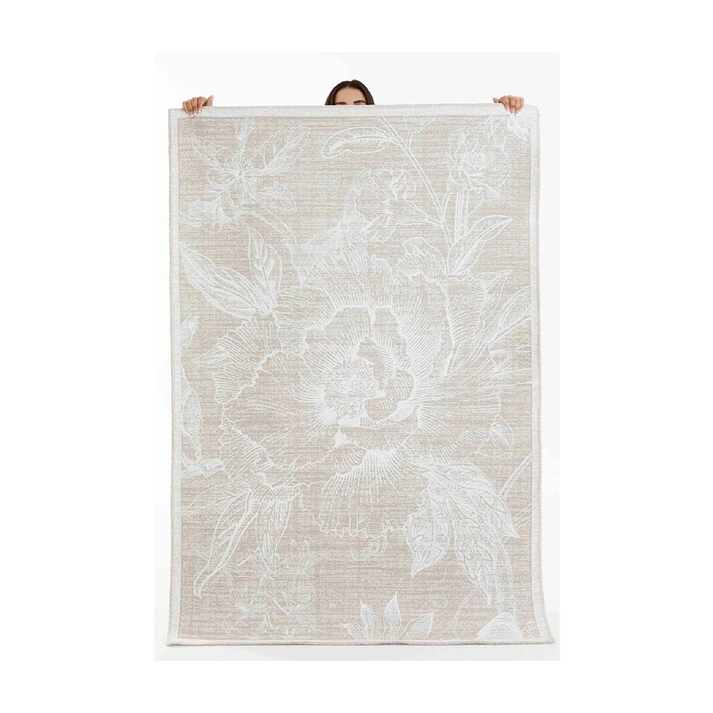 Karaca Home Cashmere Carpet Decorative Art Trend Camellia Double Sided 160x230cm, 200.19.01.1450
