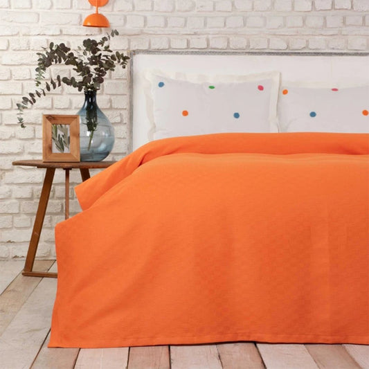 Karaca Home Boni Orange 100% Cotton Double Blanket [200x220cm], 200.20.01.0083