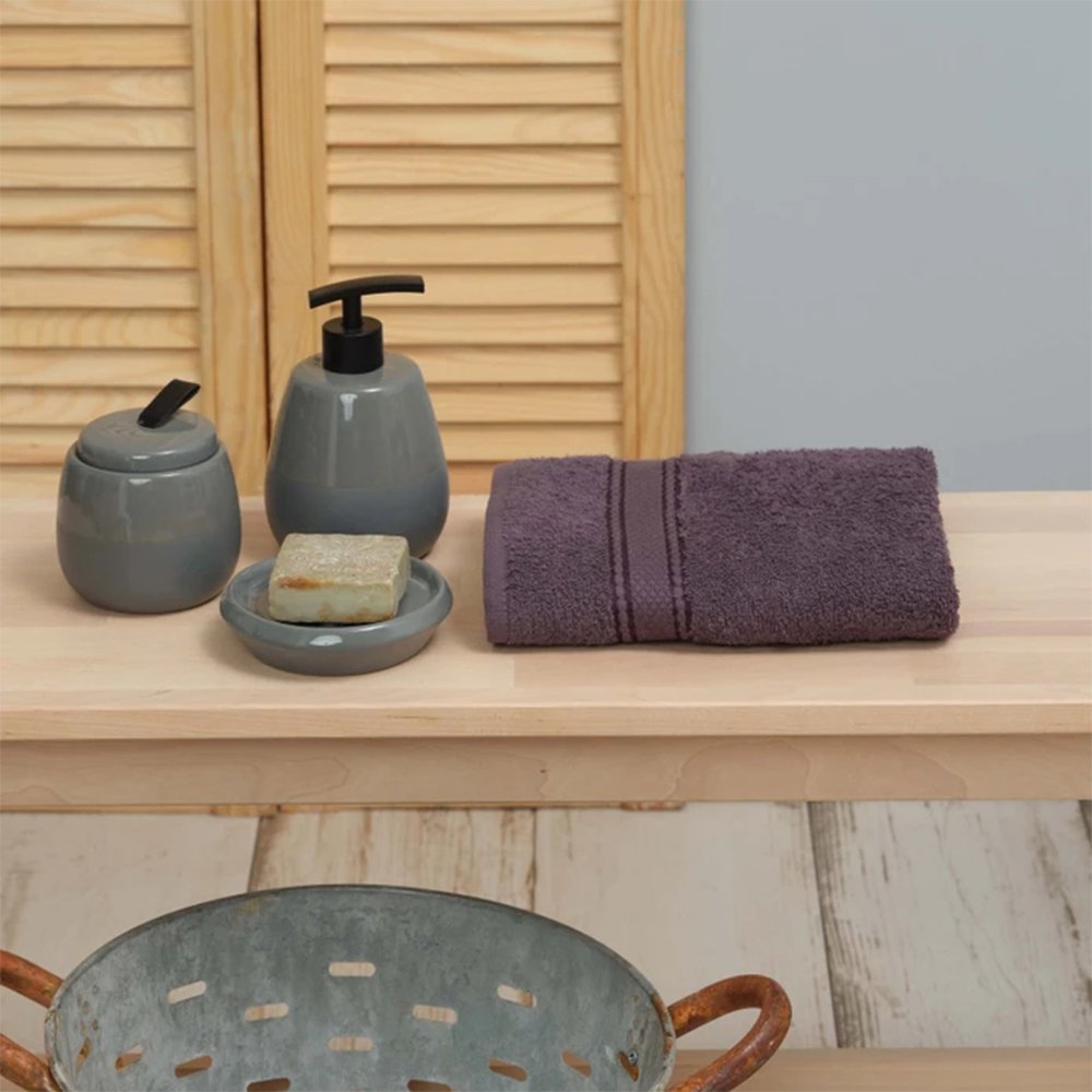 Karaca Home Daily Soft 100% Cotton Face Anthracite Towel 50 x 90 cm, 200.20.01.0291
