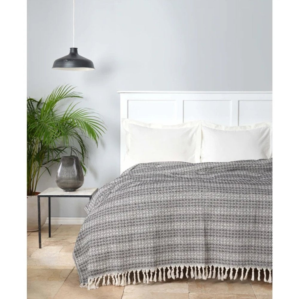 Karaca Home Destina Anthracite Double Multi-Purpose Cover [200x230cm], 200.20.01.0588