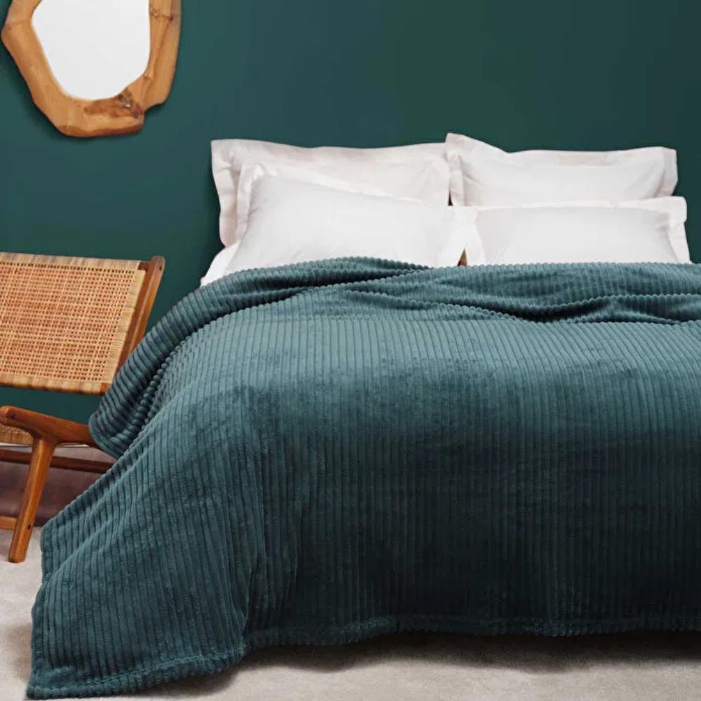 Karaca Home Joena Petrol Double Blanket 200 × 220 cm, 200.21.01.0129