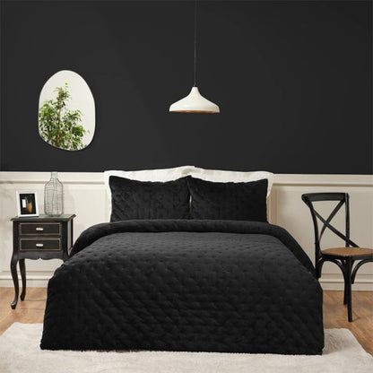 Karaca Home Tiana Chester Black Double Bedspread, 200.21.01.0166