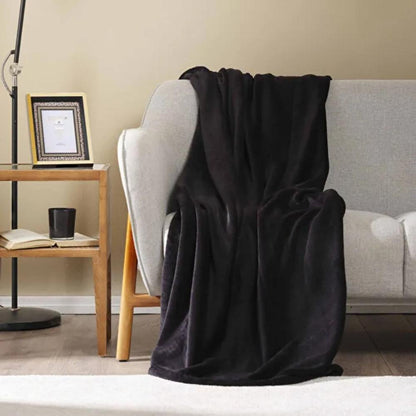 Karaca Home Fiona Black Welsoft TV Blanket 130x180 cm, 200.21.01.0273