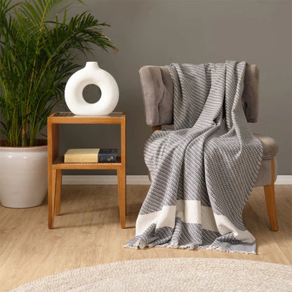Karaca Home Wilma Throw Blanket 130 × 170 cm – Navy Blue, 200.21.01.0690