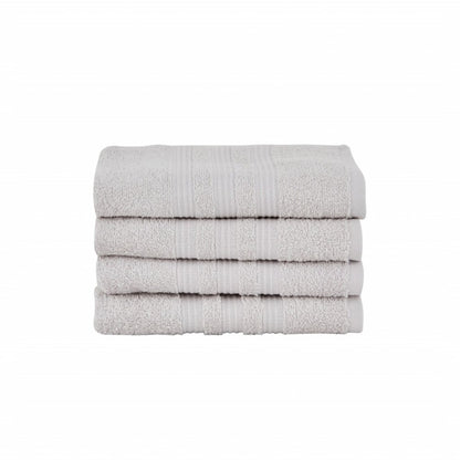 Karaca Home Road 100% Cotton 4-Piece Face Towel Set 50 × 90 cm – Grey, 200.21.01.0736