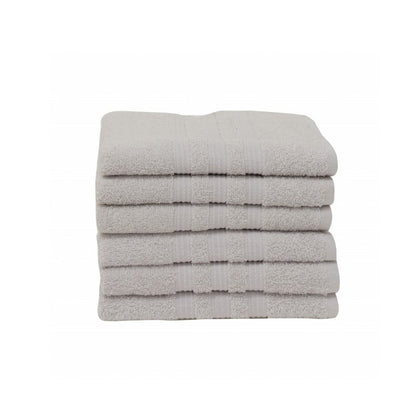 Karaca Home Road 100% Cotton 6-Piece Face Towel Set 50 × 90 cm – Grey, 200.21.01.0739