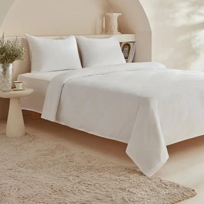 Karaca Home Vinas 100% Cotton Double Duvet Cover Set – White, 200.22.02.0093