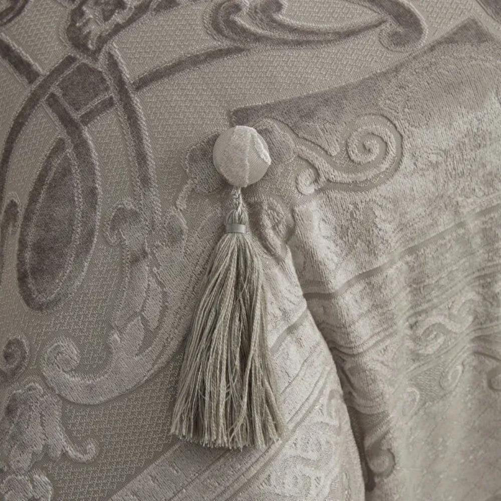 Karaca Home Valeria Grey Queen 8-Piece Bridal Bedding Set, 200.22.04.0331
