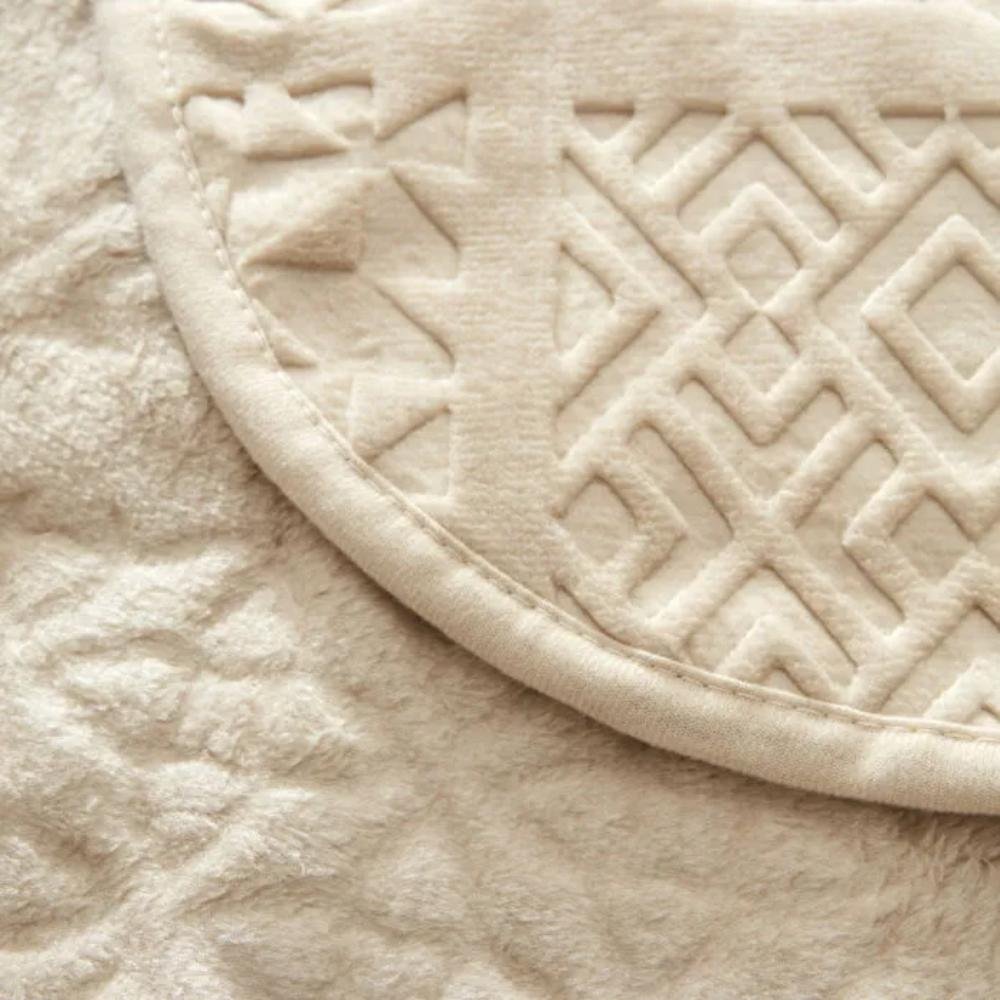 Karaca Home Blair Single Embossed Blanket 160 × 220 cm – Beige, 200.22.05.0166