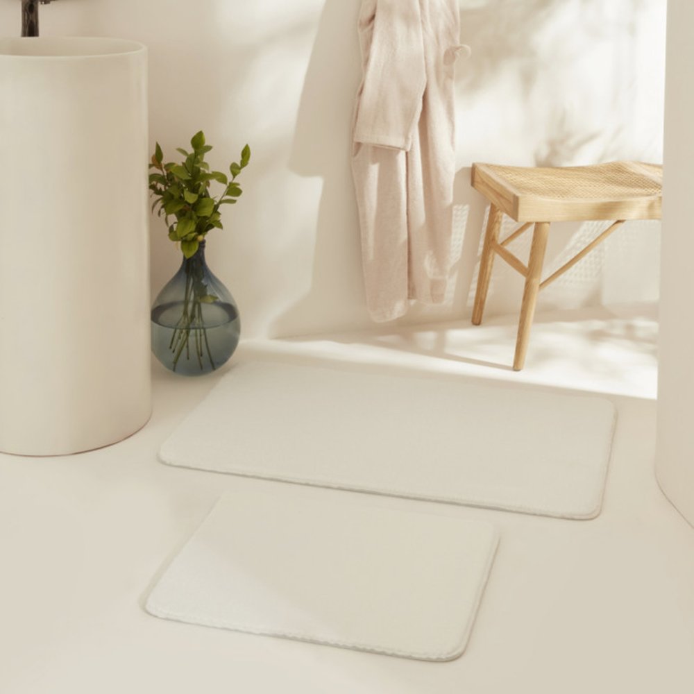 Karaca Home Feather 2-Piece Bath Mat Set
