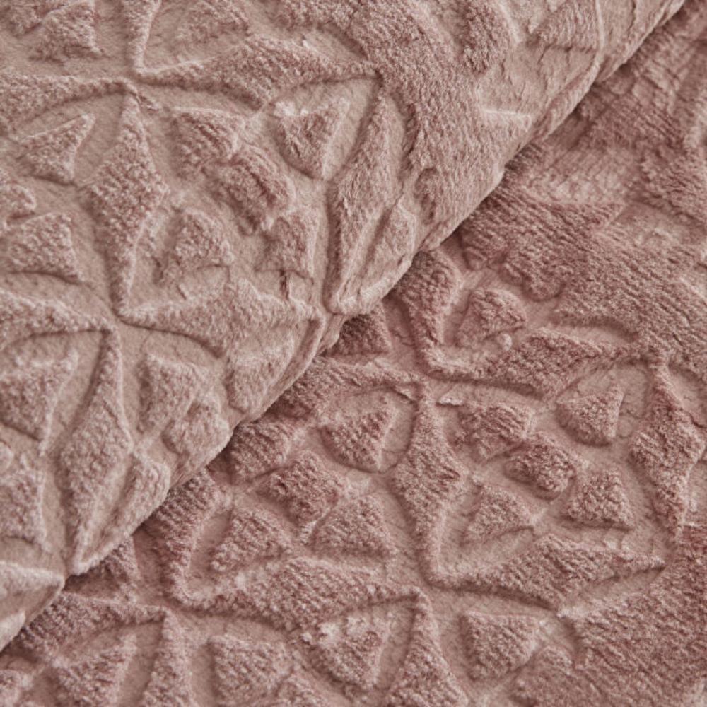 Karaca Home Blair Single Embossed Blanket 160x220 cm - Powder Pink, 200.22.05.0308