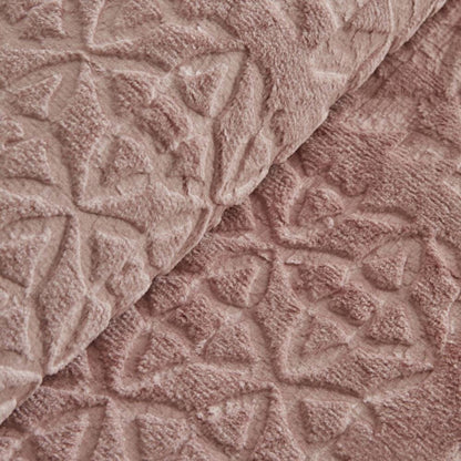 Karaca Home Blair Single Embossed Blanket 160x220 cm - Powder Pink, 200.22.05.0308