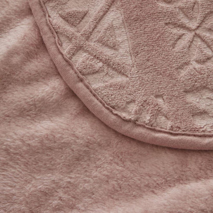 Karaca Home Blair Single Embossed Blanket 160x220 cm - Powder Pink, 200.22.05.0308