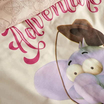 Karaca Home "Let the Adventure Begins'' 100% Cotton Single Duvet Cover Set 160x220 cm, 200.22.11.0259