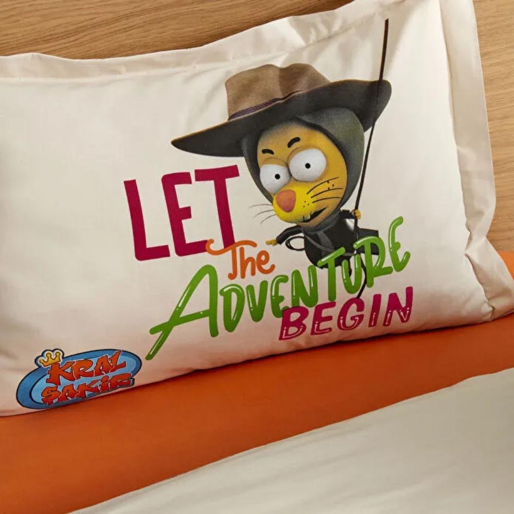 Karaca Home "Let the Adventure Begins'' 100% Cotton Single Duvet Cover Set 160x220 cm, 200.22.11.0259