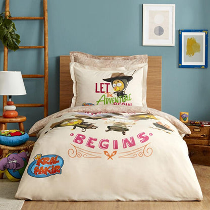 Karaca Home "Let the Adventure Begins'' 100% Cotton Single Duvet Cover Set 160x220 cm, 200.22.11.0259