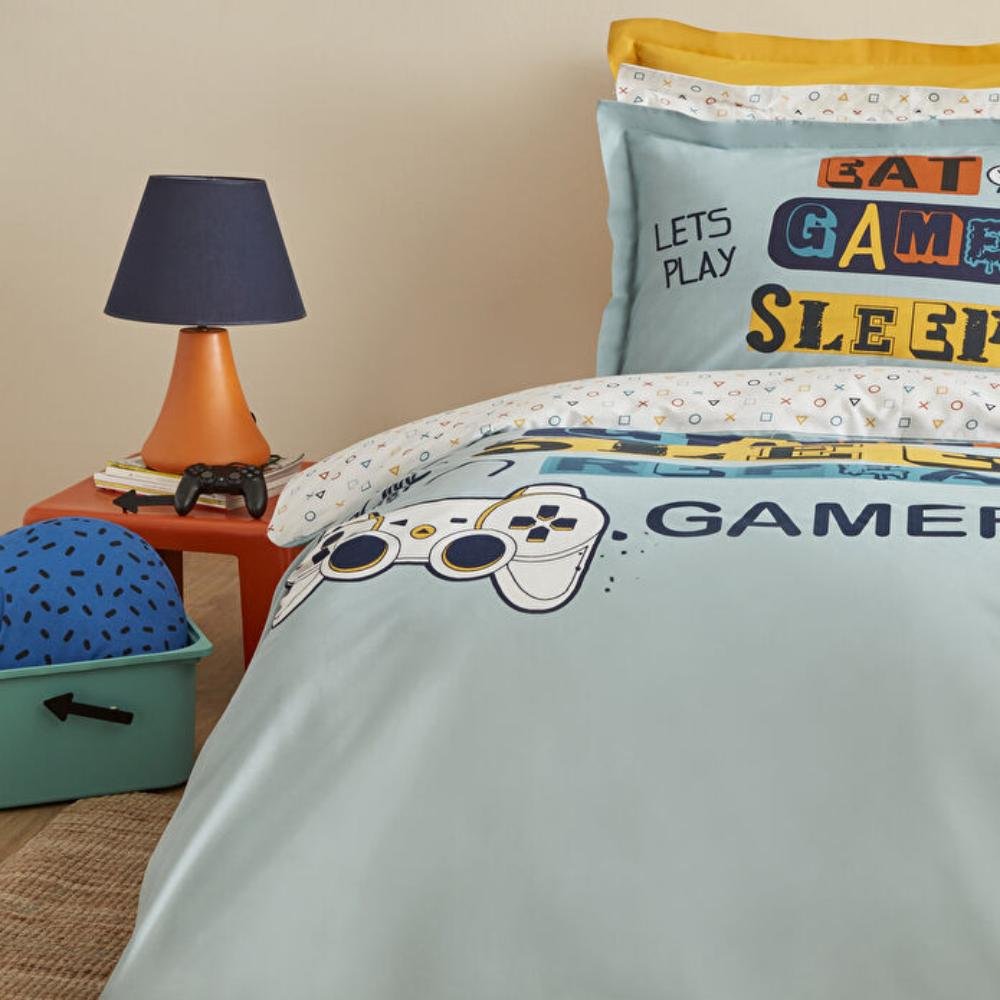 Karaca Home Young Enjoy Play 100% Cotton Single Duvet Cover Set, 200.22.12.0075