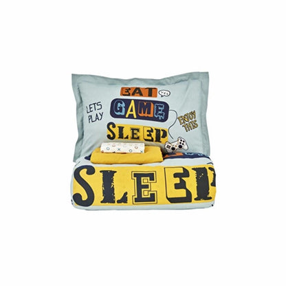 Karaca Home Young Enjoy Play 100% Cotton Single Duvet Cover Set, 200.22.12.0075