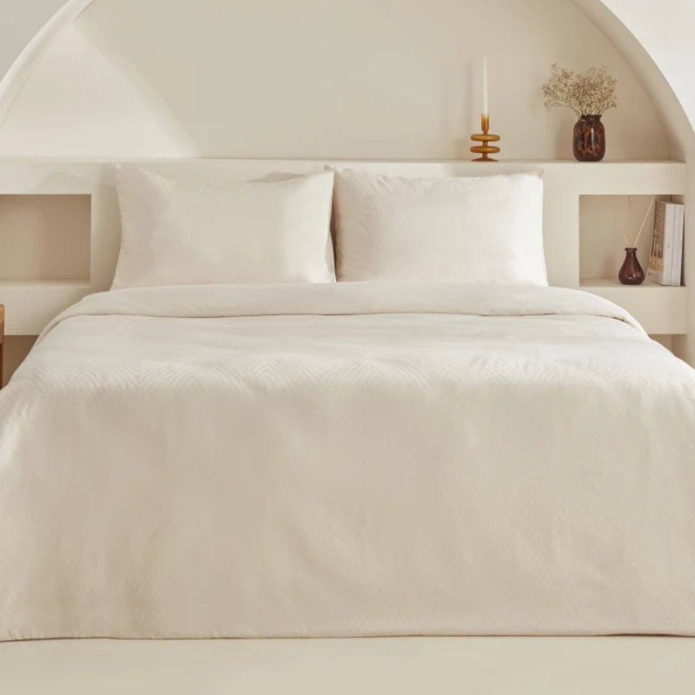 Karaca Home Sion 100% Cotton Jacquard Satin King Size Duvet Cover Set