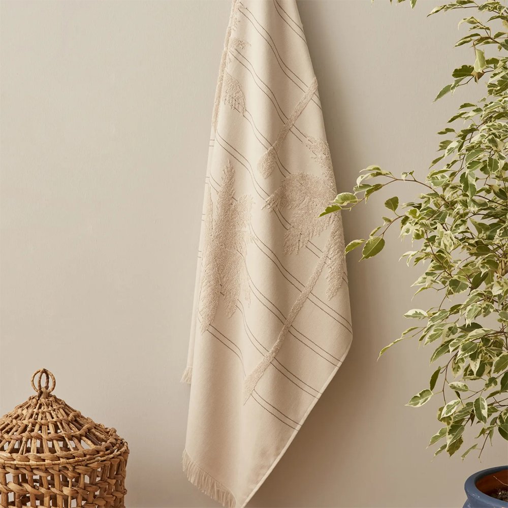 Karaca Home Denim Palm 100% Cotton Beach Towel 85 x 150 cm